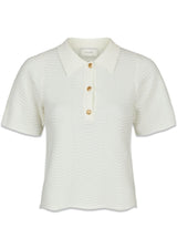 Soko Wave Knit Tee - Off White-Blouses-Neo Noir-Butler Loftet