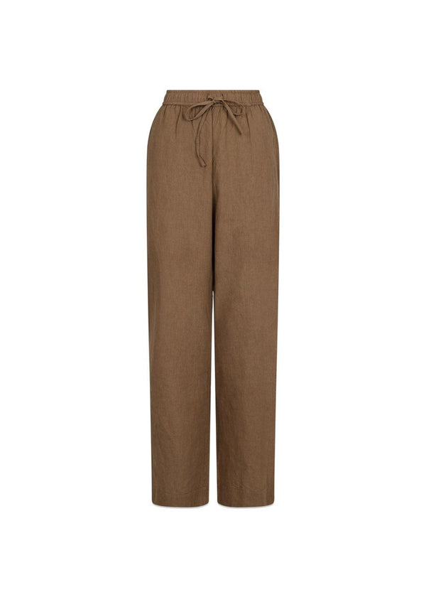 Sonar Linen Pants - Brown-Pants-Neo Noir-Butler Loftet