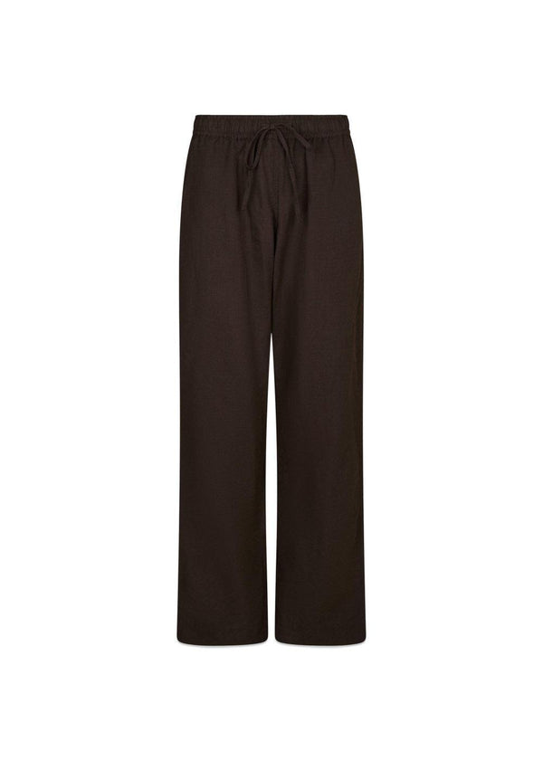 Sonar Linen Pants - Dark Brown-Pants-Neo Noir-Butler Loftet