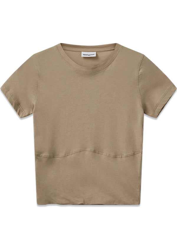Sophia Cropped Tee - Creamy Grey-T-shirts-H2O Fagerholt-Butler Loftet
