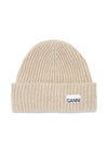 Structured Rib Beanie - Brazilian Sand-Headwear-Ganni-Butler Loftet