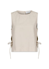 Svetlana Linnen Top - Sand-Top-Neo Noir-Butler Loftet