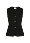 Sway glad gebreid gilet - Zwart-Knitwear-Neo Noir-Butler Loftet