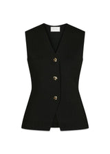 Sway glad gebreid gilet - Zwart-Knitwear-Neo Noir-Butler Loftet