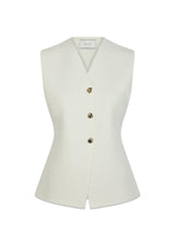Sway Smooth Knit Waistcoat - Off White-Knitwear-Neo Noir-Butler Loftet