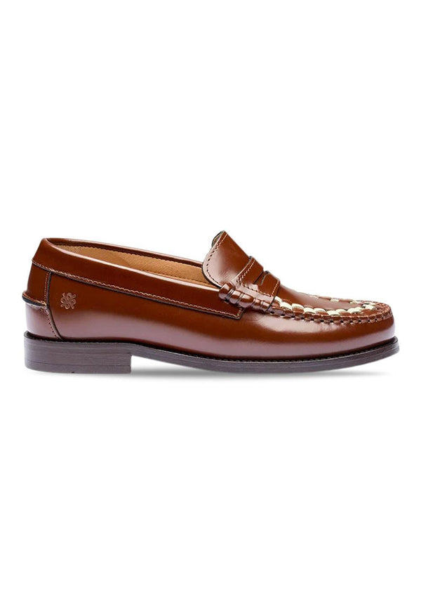 THE SOFIA - Bruin/Wit Polido-Schoenen-Playboy Footwear-Butler Loftet