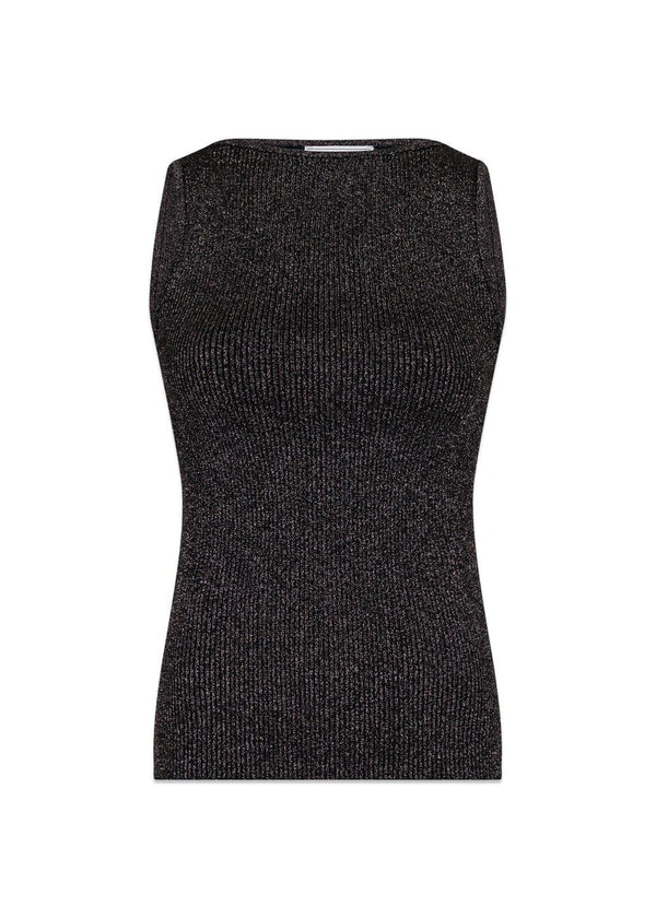 Talia Glitter Knit Top - Black-Top-Neo Noir-Butler Loftet