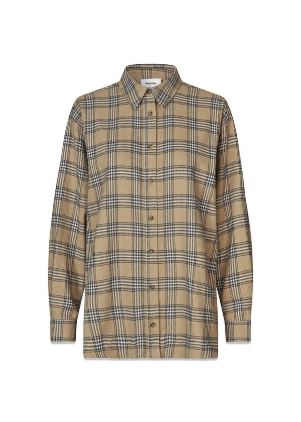 Tappomd overhemd - Butternut geruite shirts-Modström-Butler Loftet