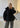 Tech Seersucker Oversized Puffer Jacket - Black-Outerwear-Ganni-Butler Loftet