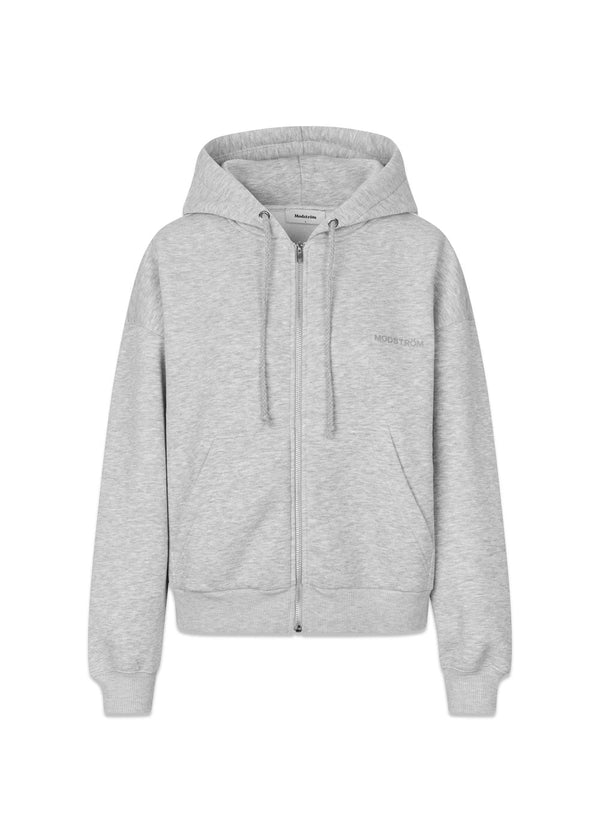TiaMD zip - Grijs Melange-Sweaters-Modström-Butler Loftet