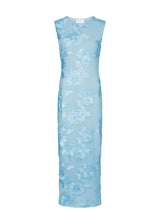 Tiranna Big Flower Mesh Dress - Light Blue-Dress-Neo Noir-Butler Loftet