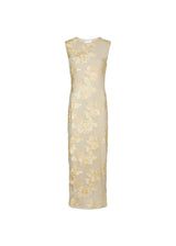 Tiranna Big Flower Mesh Jurk - Lichtgeel-jurk-Neo Noir-Butler Loftet