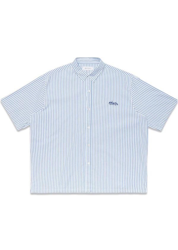 Toledo Overhemd SS-Wit/Blauw - White-Shirts-Edwin-Butler Loftet