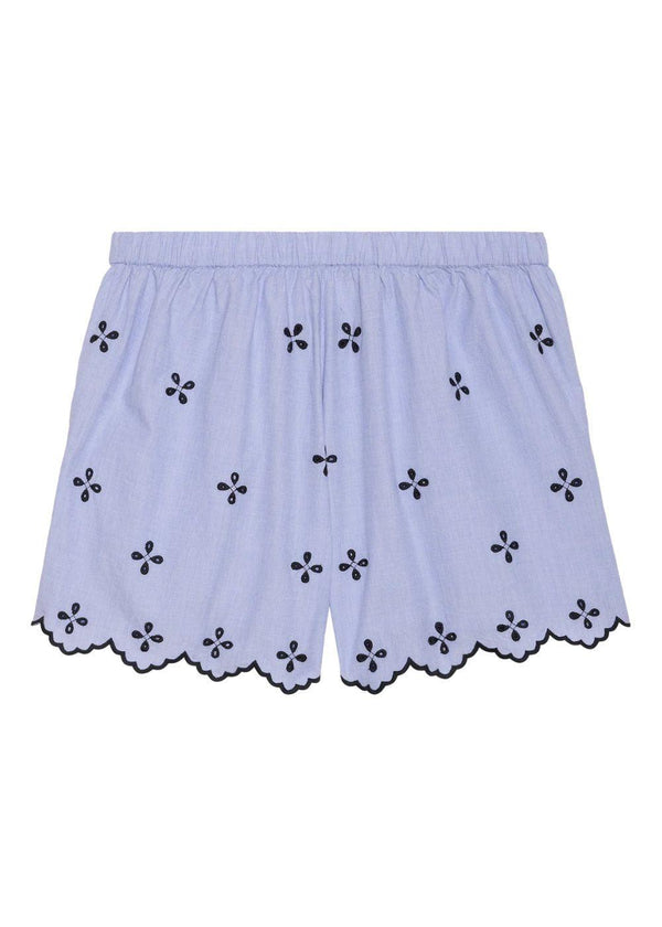 Tone Shorts - Blue Chambray-Shorts-Sissel Edelbo-Butler Loftet