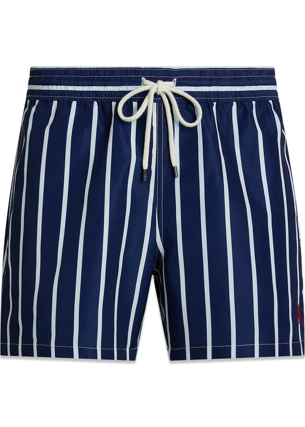 Traveller Slim Fit Zwembroek - Marine/Wit-Badkleding-Ralph Lauren-Butler Loftet