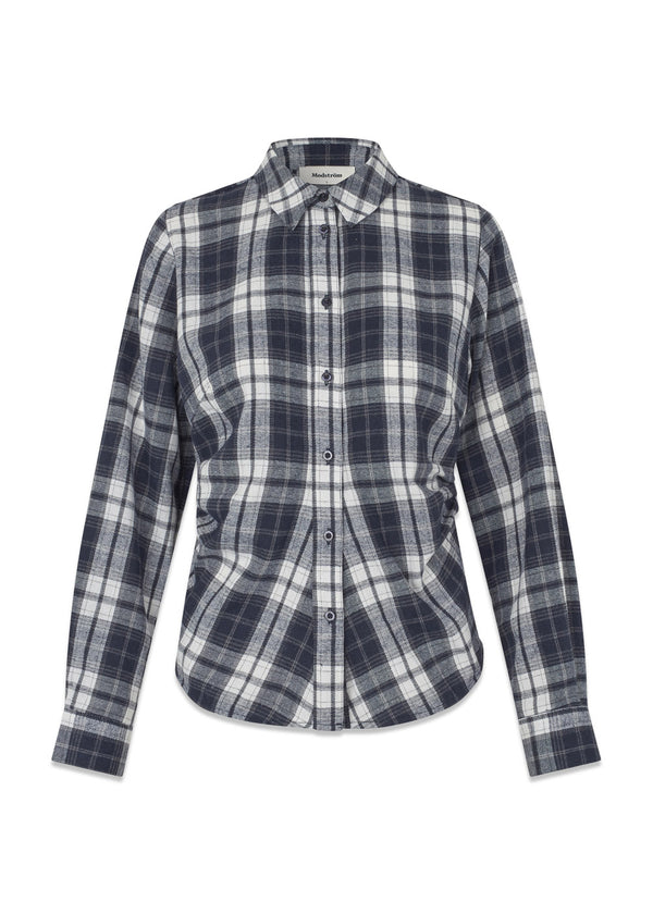 Trixymd overhemd - Blauw Wit Geruite Shirts-Modström-Butler Loftet