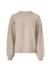 Wapenstilstand o-hals - Beige Melange-Knitwear-Modström-Butler Loftet