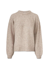 Wapenstilstand o-hals - Beige Melange-Knitwear-Modström-Butler Loftet