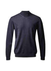 Turin Pullover Roll Neck - Dark Navy Mel-Knitwear-Clipper-Butler Loftet