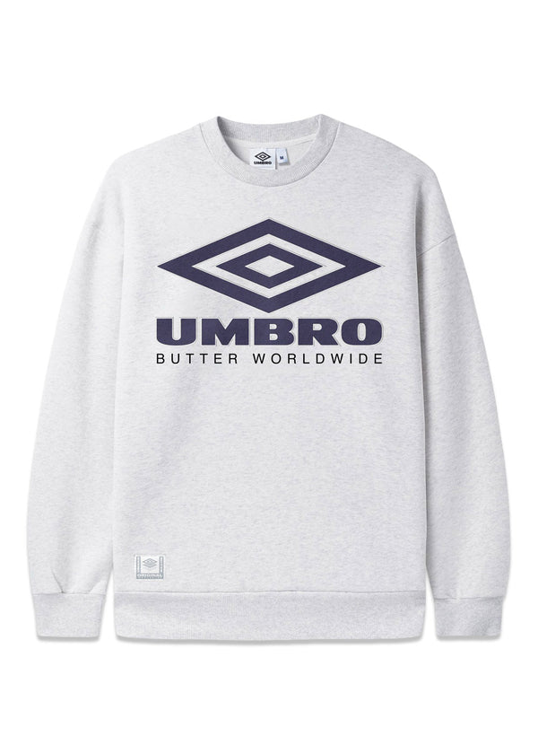 UMBRO Diamond Logo Crewneck - Ash-Sweatshirts-Butter Goods-Butler Loftet
