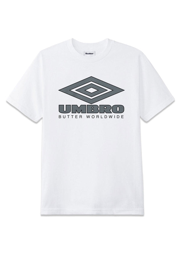 UMBRO Diamond Logo Tee - White-T-shirts-Butter Goods-Butler Loftet
