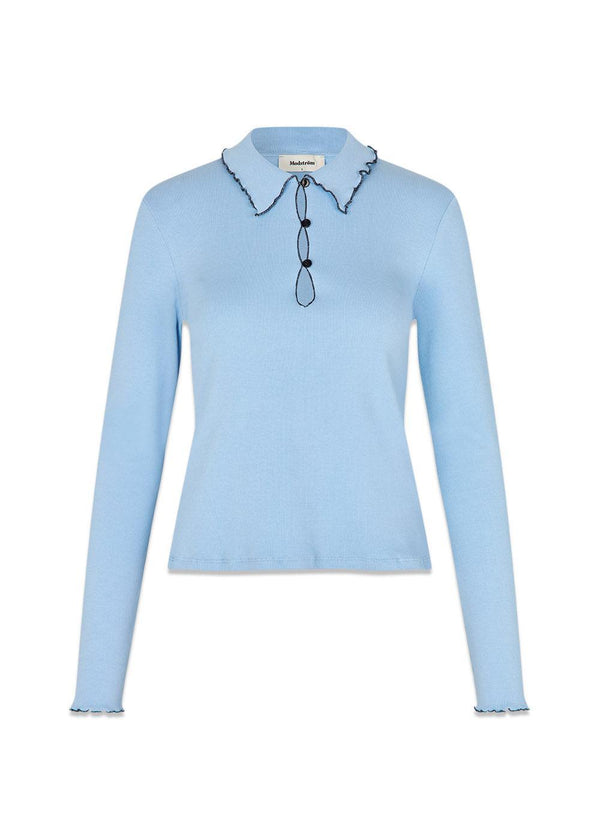 Urdmd LS top - Poederblauw-Blouses-Modström-Butler Loftet