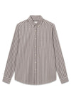 VISION SHIRT - Koudbruin/Kaki Gestreept-Overhemden-Forét-Butler Loftet