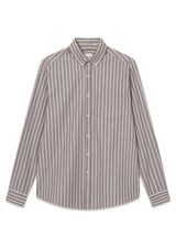 VISION SHIRT - Koudbruin/Kaki Gestreept-Overhemden-Forét-Butler Loftet