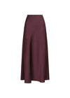 Vicky Heavy Sateen Skirt - Burgundy-Skirts-Neo Noir-Butler Loftet