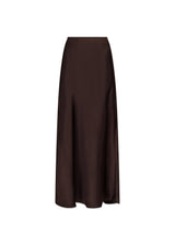 Vicky Heavy Sateen Skirt - Dark Brown-Skirts-Neo Noir-Butler Loftet