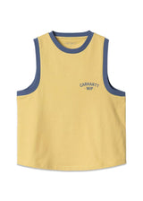 W 89 Ringer A-Shirt - Air Yellow / Blue Iris-Top-Carhartt WIP-Butler Loftet