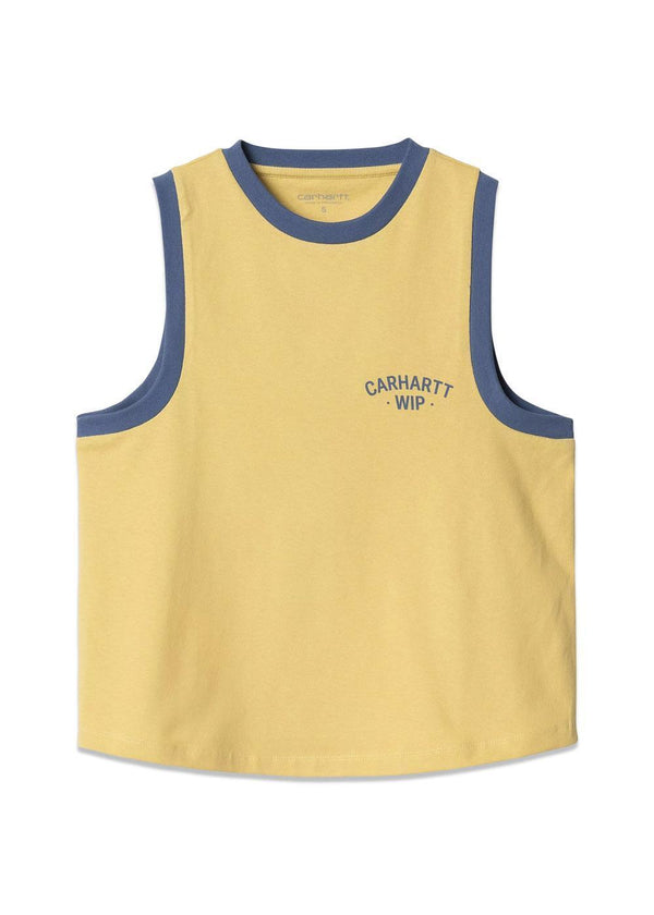 W 89 Ringer A-Shirt - Air Yellow / Blue Iris-Top-Carhartt WIP-Butler Loftet