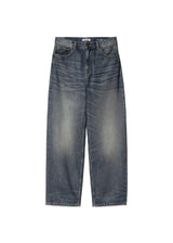 W Brandon Pant - Blauw Gedragen Gebruikte Wash-Jeans-Carhartt WIP-Butler Loftet