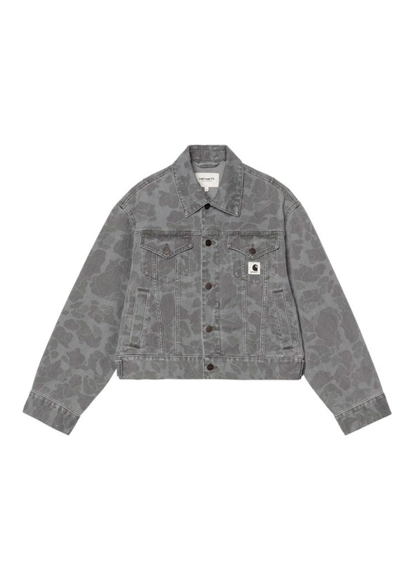 W' Duck Orell Jas Camo Duck - Zwart Heavy Bleached-Bovenkleding-Carhartt WIP-Butler Loftet