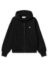 W Casey Jacket met capuchon - Zwart / Zilver-Hoodies-Carhartt WIP-Butler Loftet