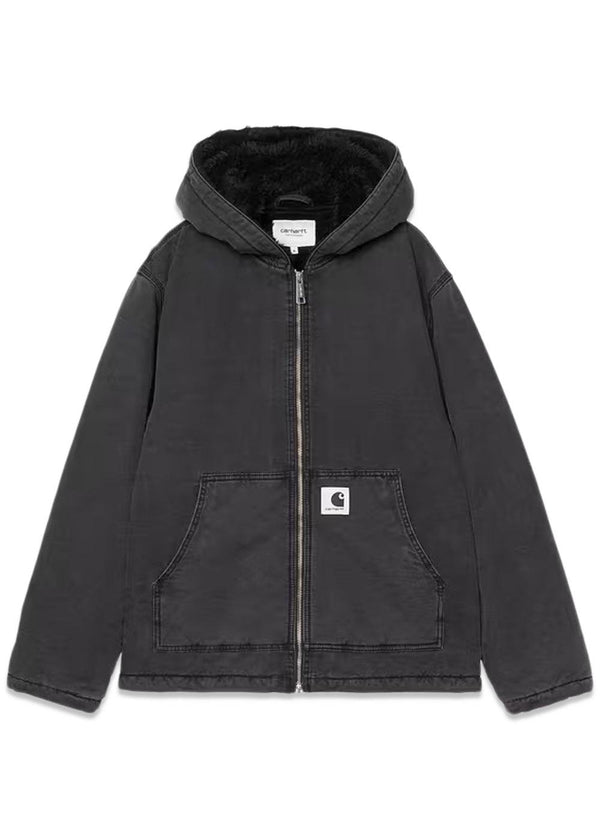 W' Mitch Jacket met capuchon - Zwart Dusky Canvas-Bovenkleding-Carhartt WIP-Butler Loftet