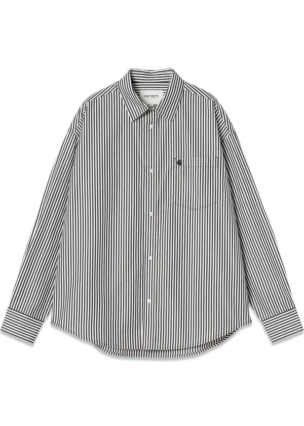 W' L/S Daldry Shirt - Zwart / Wax-shirts-Carhartt WIP-Butler Loftet
