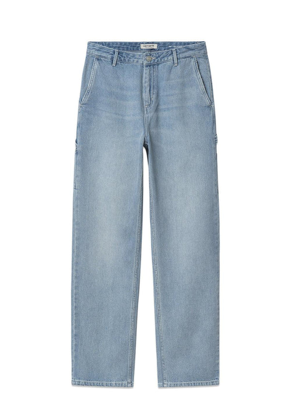 Carhartt WIP's W' Pierce Pant - Blue Stone Bleached No Length. Køb jeans her.