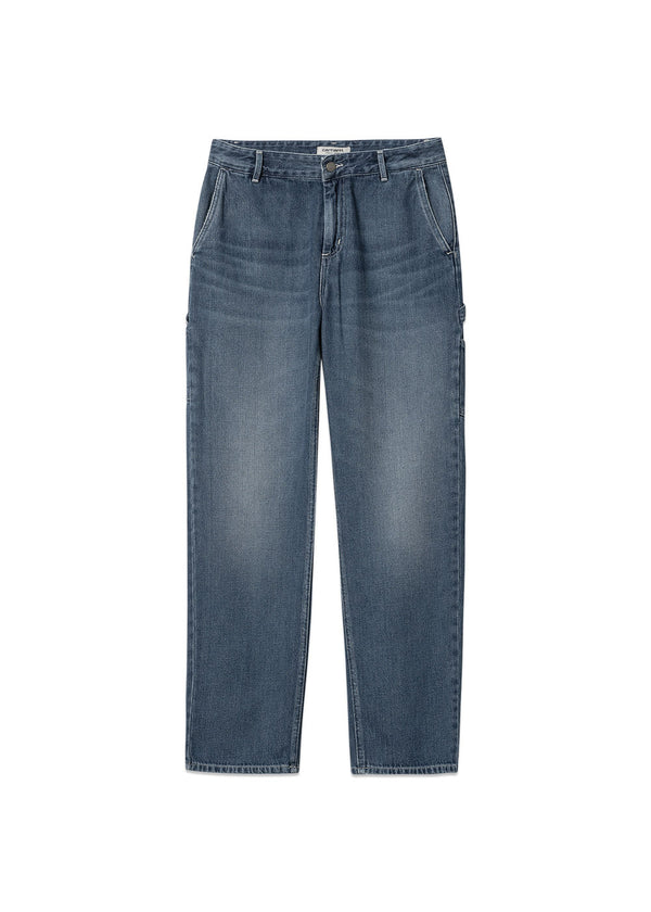W Pierce Pant Straight - Blue Dark Used Wash-Jeans-Carhartt WIP-Butler Loftet