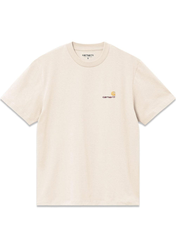W S/S American Script T-Shirt - Moonbeam-T-shirts-Carhartt WIP-Butler Loftet