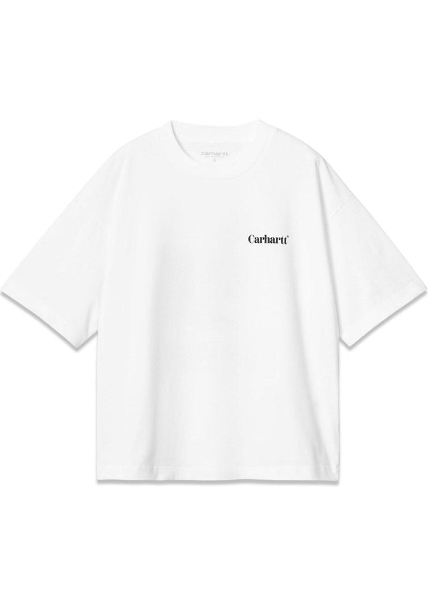 W S/S Fold Leo T-Shirt - White-T-shirts-Carhartt WIP-Butler Loftet