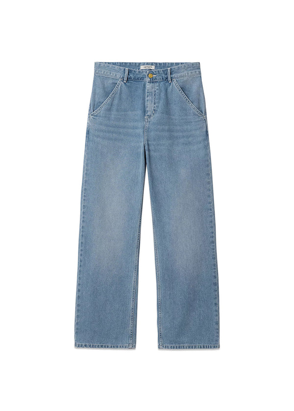 W Simple Pant - Blue Light True Washed-broek-Carhartt WIP-Butler Loftet