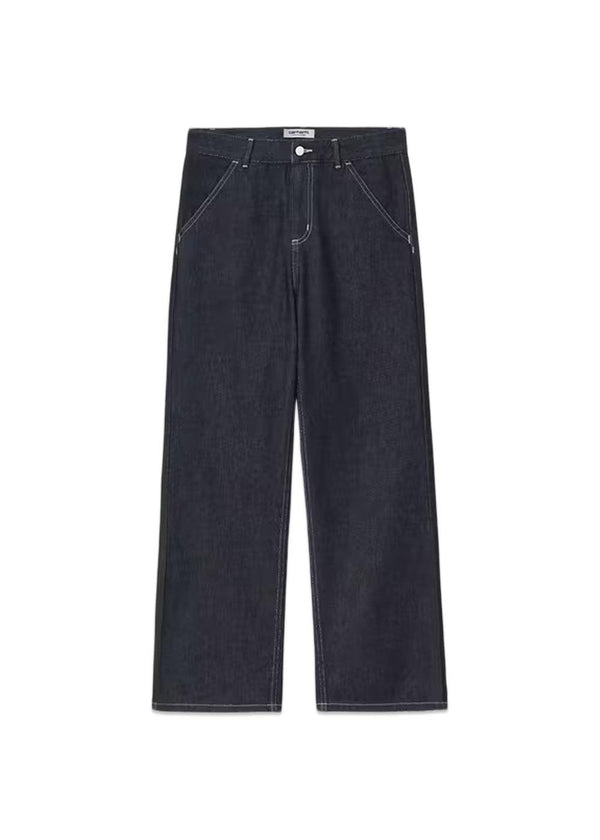 W Simple Pant - Blauw Rinsed-Carhartt WIP-Butler Loftet