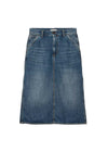 W Single Knierok - Blauw Donker Gebruikte Wash-Rokken-Carhartt WIP-Butler Loftet