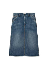 W Single Knierok - Blauw Donker Gebruikte Wash-Rokken-Carhartt WIP-Butler Loftet