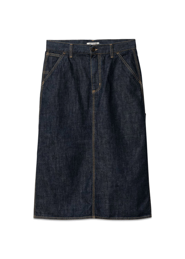 W Single Knierok - Blauw Rinsed-Rokken-Carhartt WIP-Butler Loftet