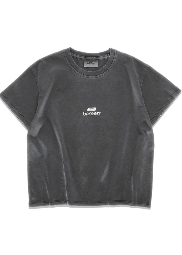 WMNS CROPPED T-SHIRT - Stone Black-T-shirts-Bareen-Butler Loftet
