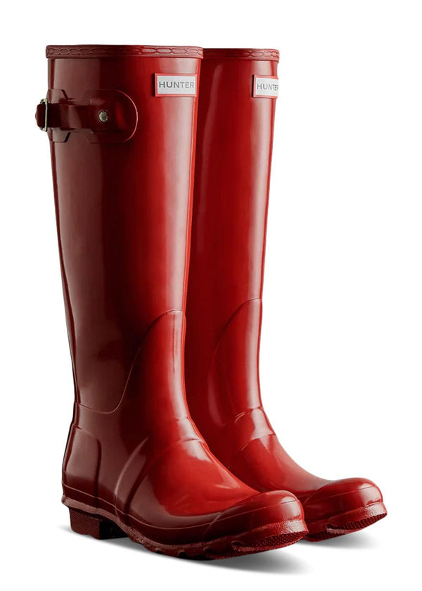 ORIGINELE HOGE GLOSS LAARS VOOR DAMES - Militair Rood-Boots-Hunter-Butler Loftet