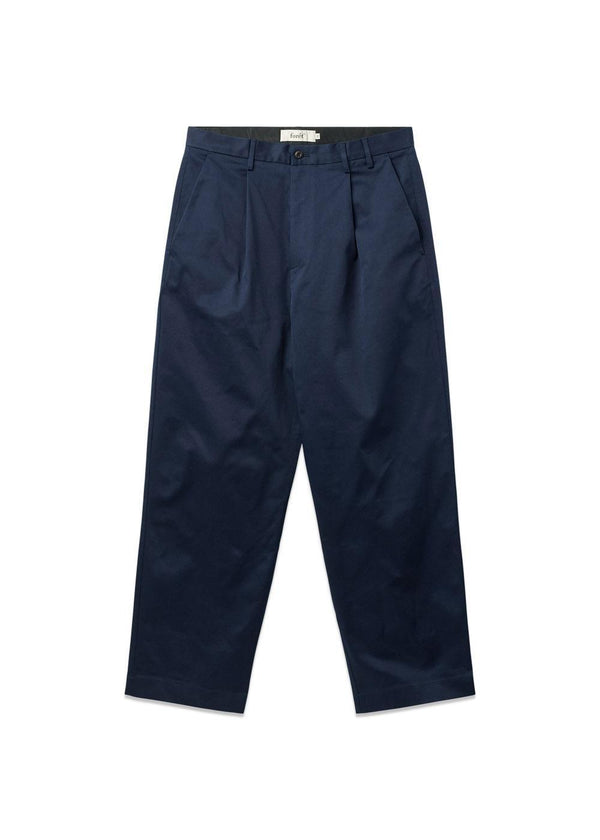 WRITER RELAXED FIT GEPLOOIDE BROEK - Navy-Broek-Forét-Butler Loftet