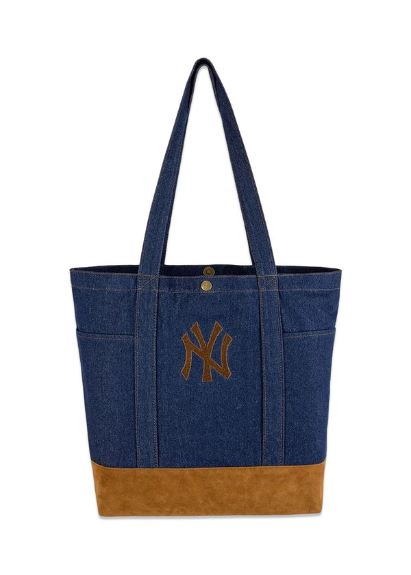 Yankees Suede Denim Tote Bag - Denim-Bags-New Era-Butler Loftet